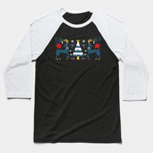 Scandi Winter Forest Baseball T-Shirt